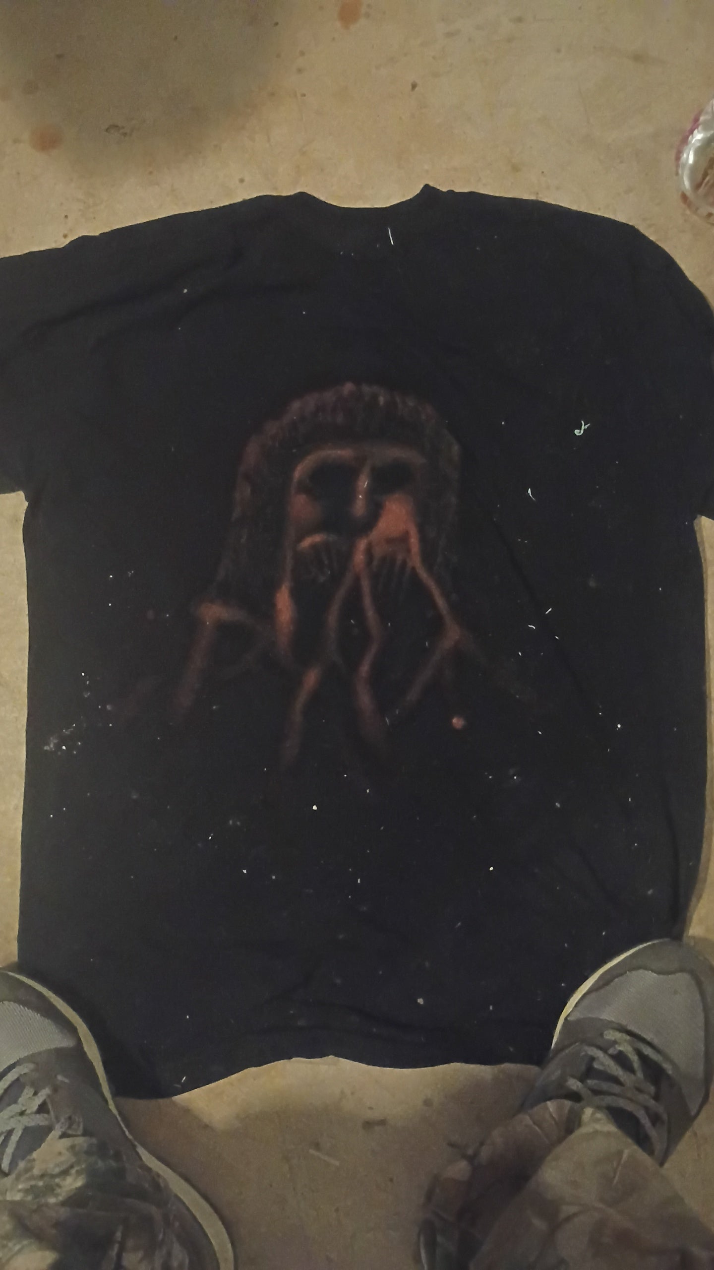 (Front Design)Unique Bleach Painted Tees